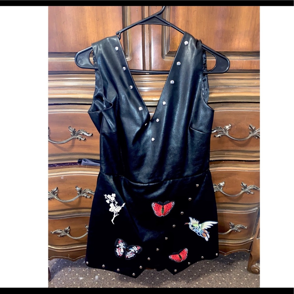 Missguided Leather Romper